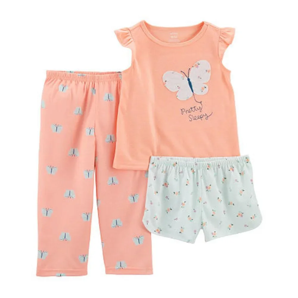 Carter's Toddler Girls 3-pc. Pajama Set, 3t, Pink | New - Picture 1 of 2